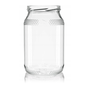 6x 900ml Słoik szklany słoiki szklane z wzorem miodowym na miód bez zakrętki